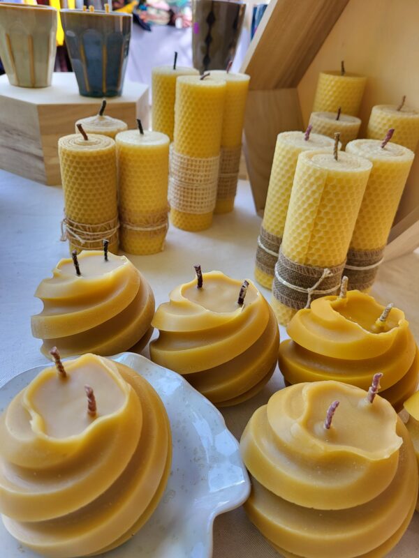 Bougies artisanales en cire d'abeille