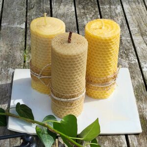 Bougies artisanales en cire d'abeille